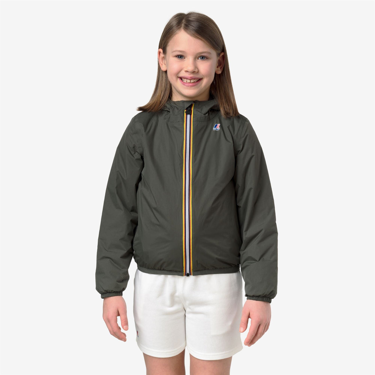 K-WAY ENFANT - P. LE VRAI 4.0 CLAUDE WARM Green Blackish