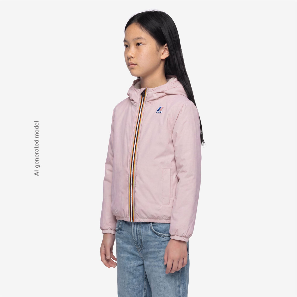 K-WAY ENFANT - P. LE VRAI 4.0 CLAUDE ORSETTO Pink Sallow