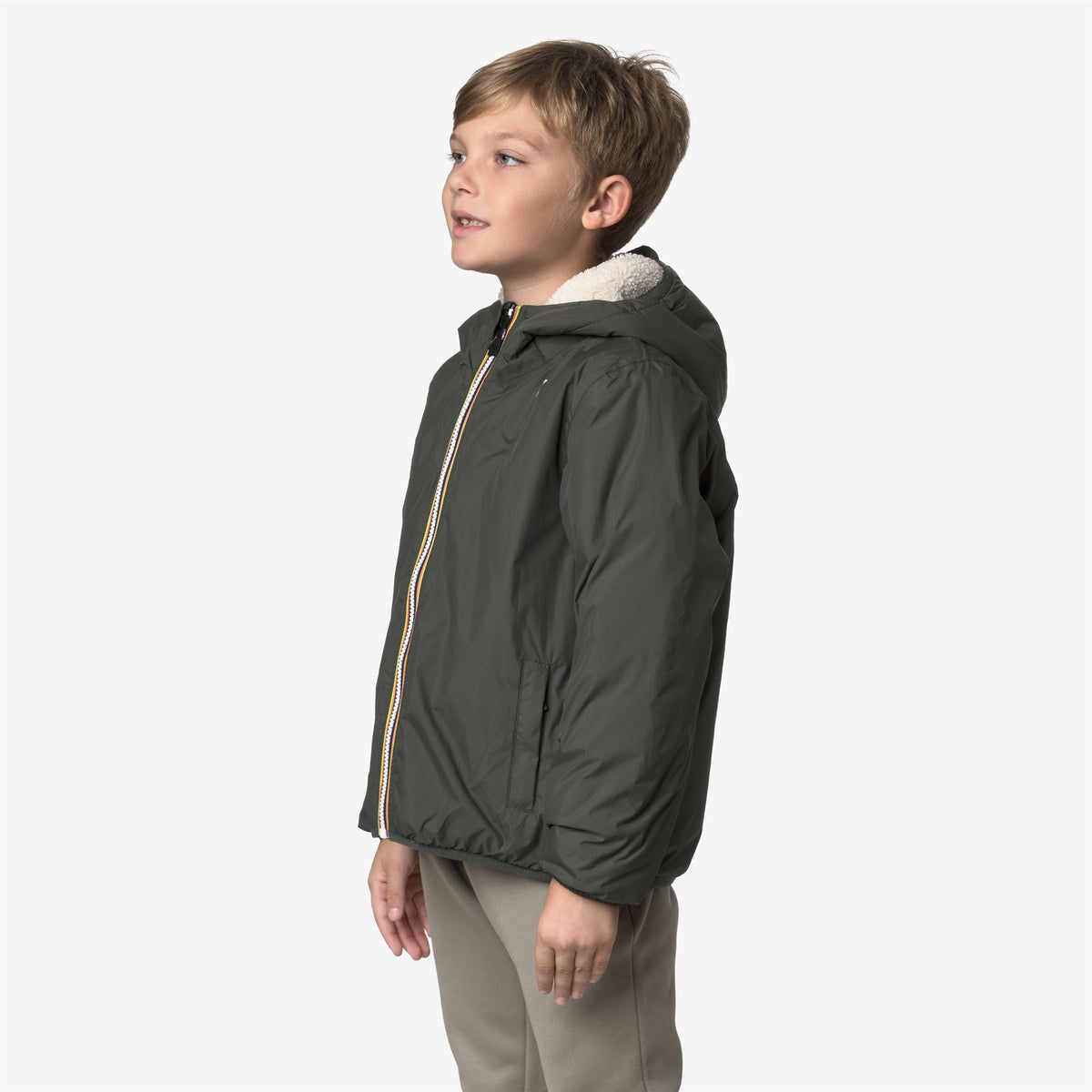 K-WAY ENFANT - P. LE VRAI 4.0 CLAUDE ORSETTO Green Blackish