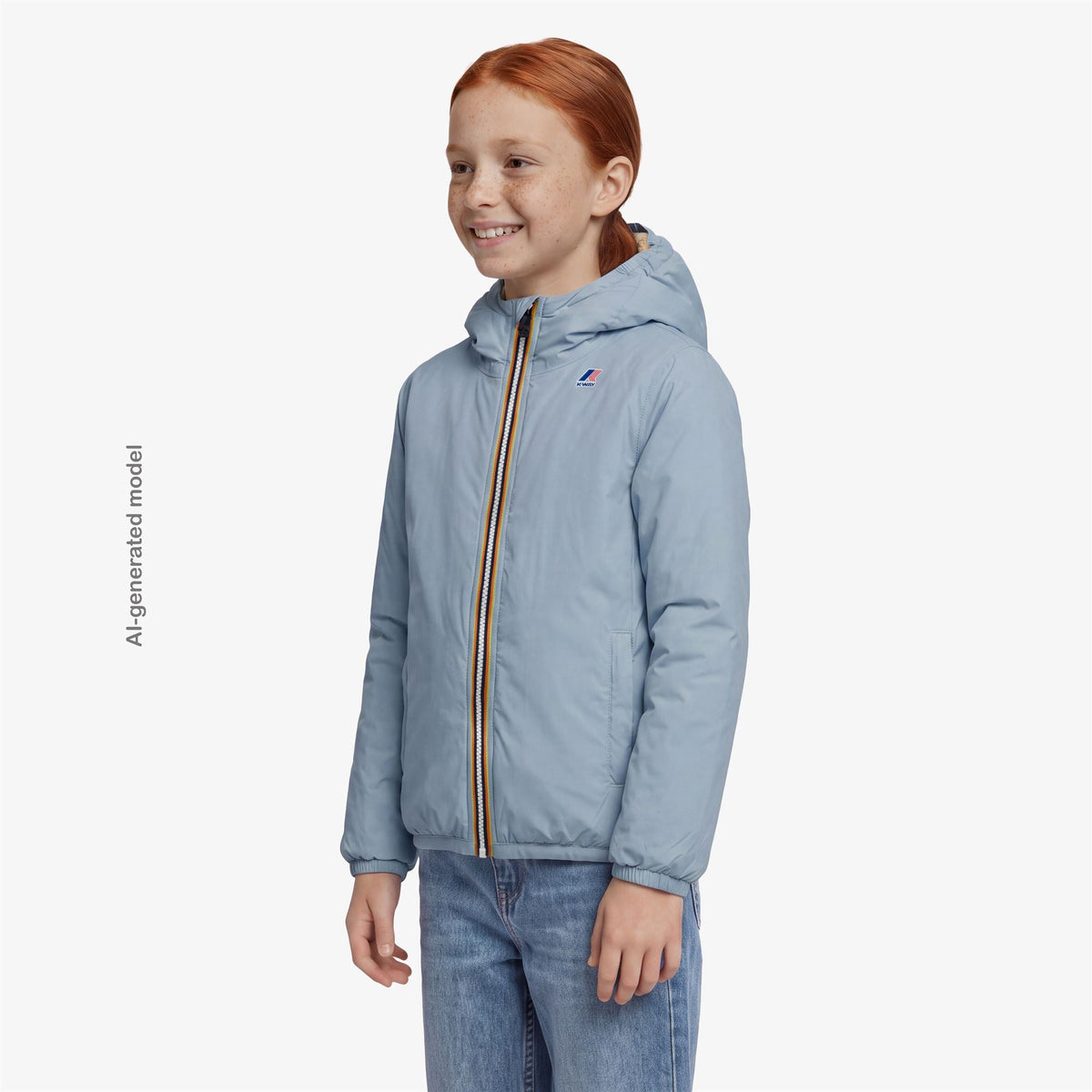 K-WAY ENFANT - P. LE VRAI 4.0 CLAUDE ORSETTO Blue Sub