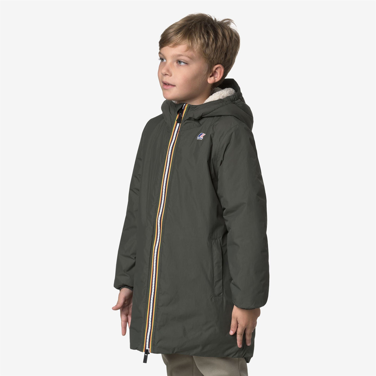 K-WAY ENFANT - P. LE VRAI 4.0 EIFFEL ORSETTO Green Blackish