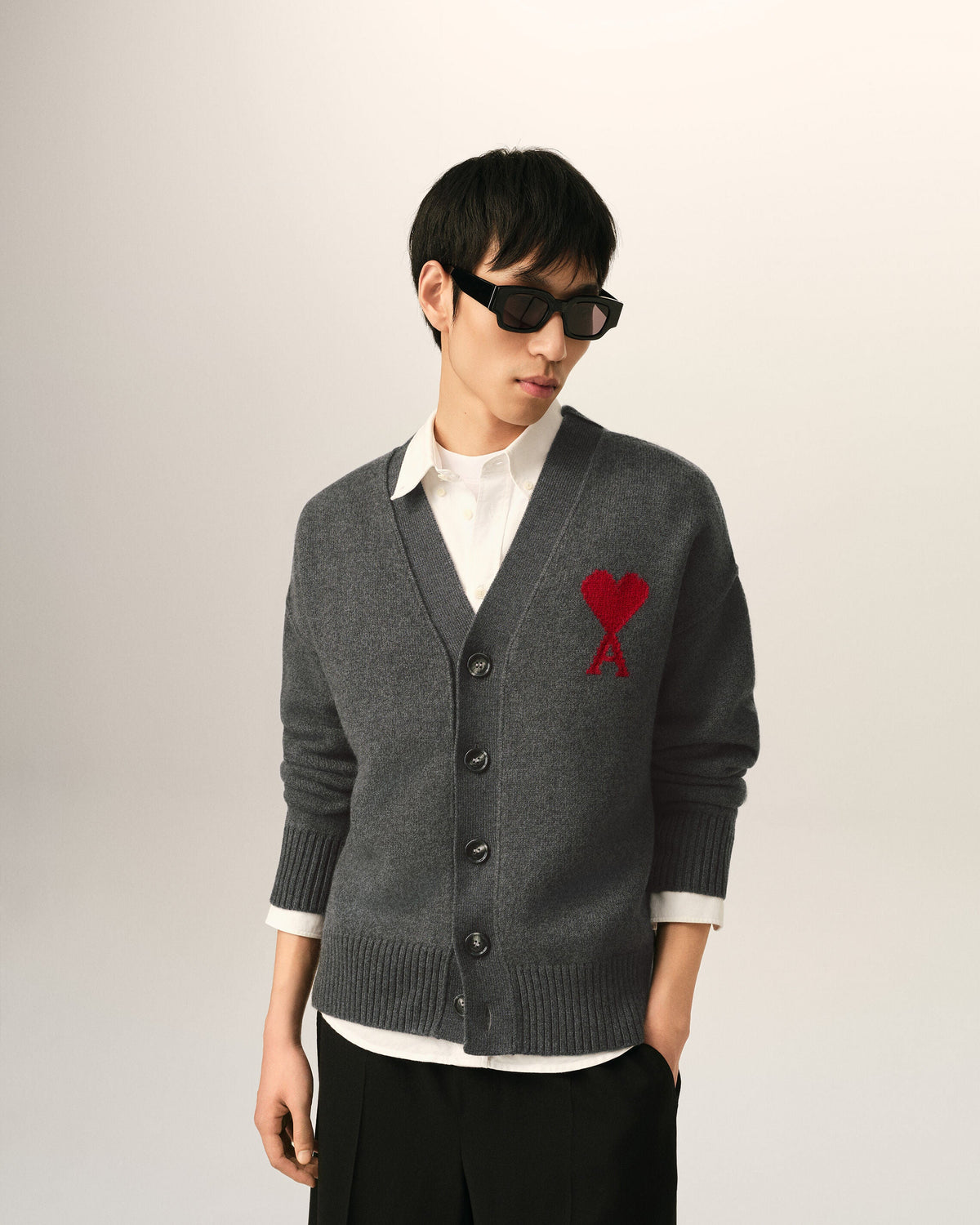 Cardigan Ami de Coeur en laine Gris