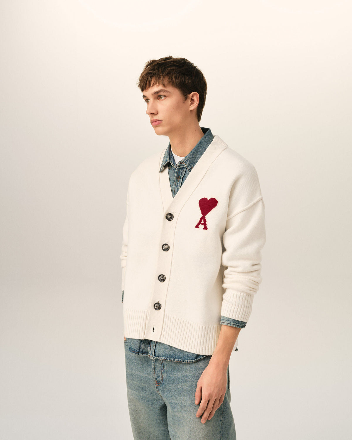 Cardigan Ami de Coeur en laine Naturel