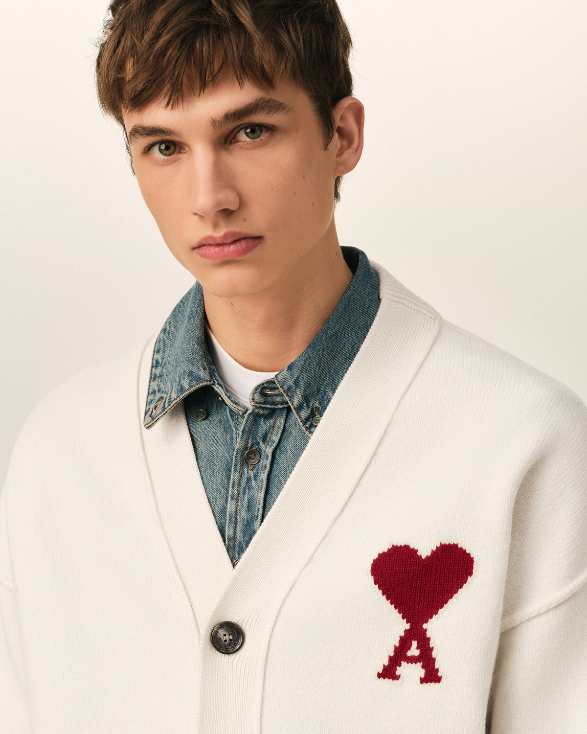 Cardigan Ami de Coeur en laine Naturel