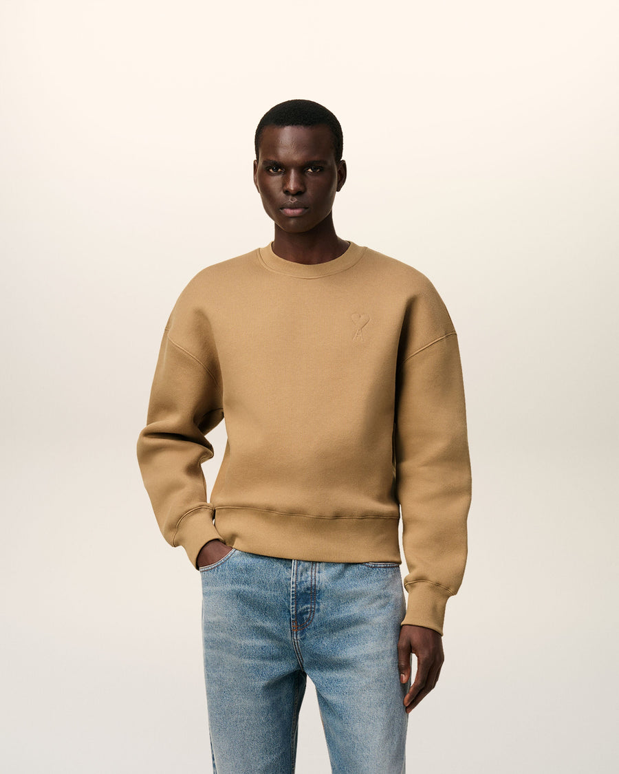 Sweatshirt Marron Ami De Coeur En Coton — CAMEL