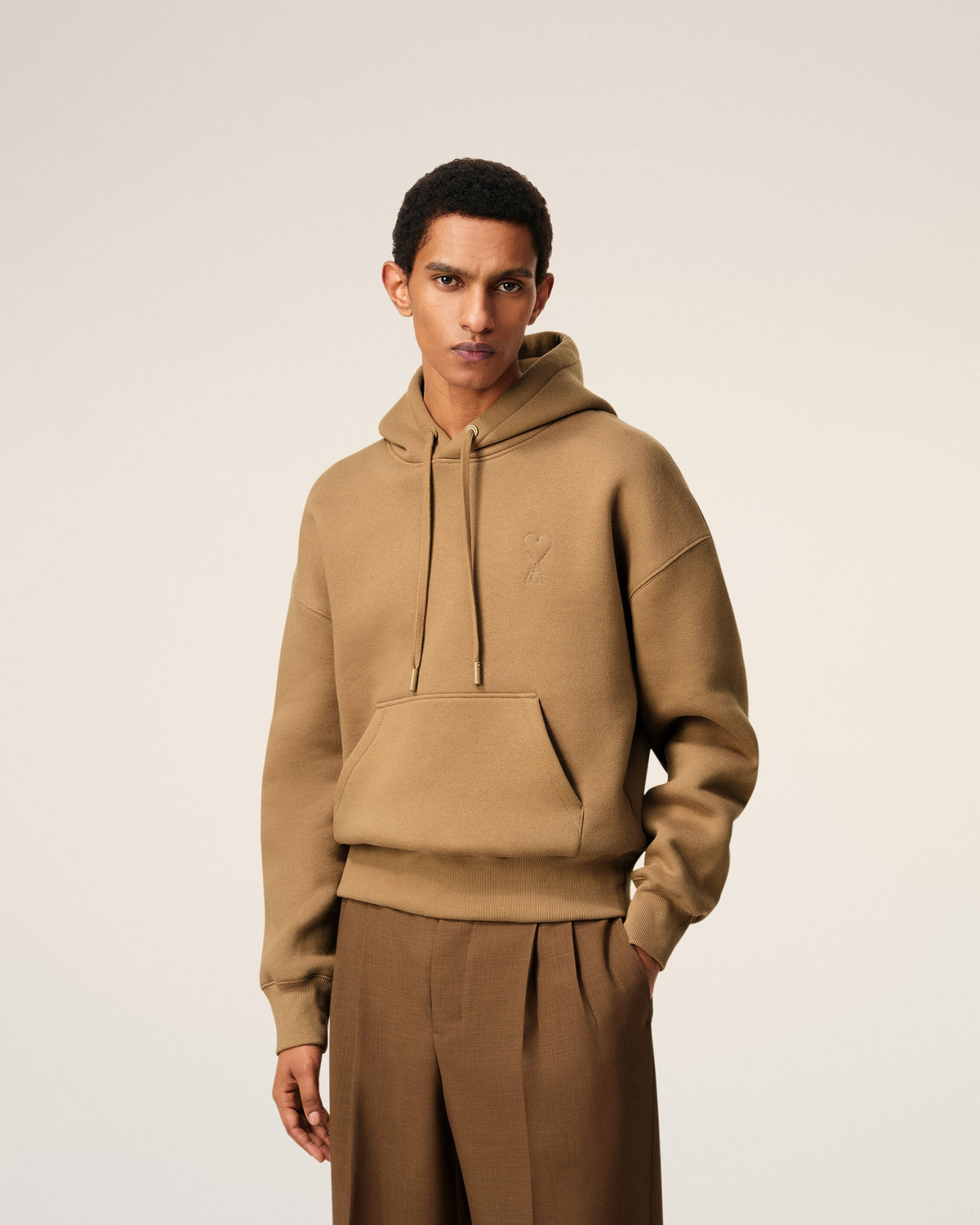 Hoodie Marron Ami De Coeur En Coton — CAMEL