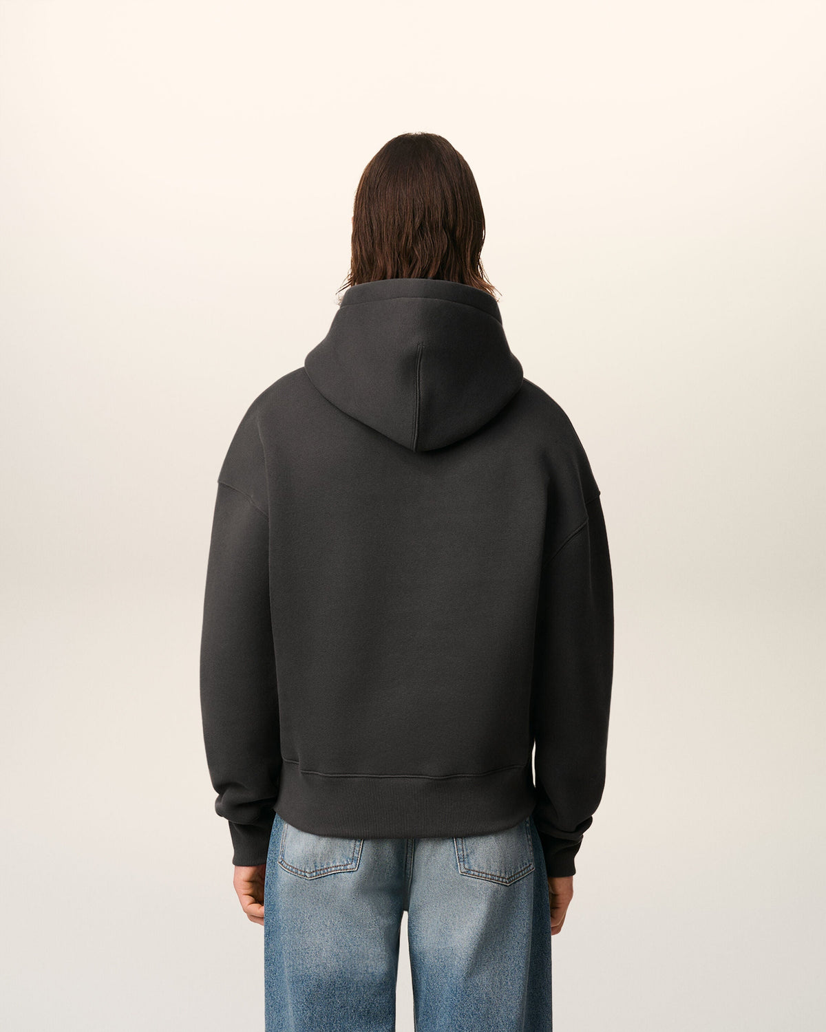 Hoodie Noir Ami De Coeur En Coton — ANTHRACITE