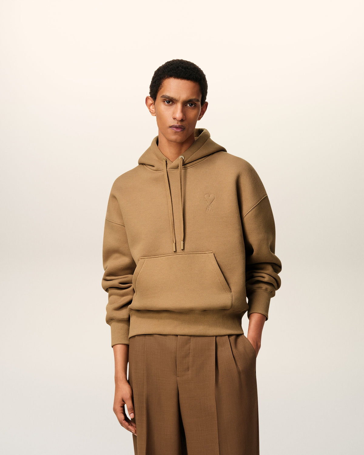 Hoodie Marron Ami De Coeur En Coton — CAMEL