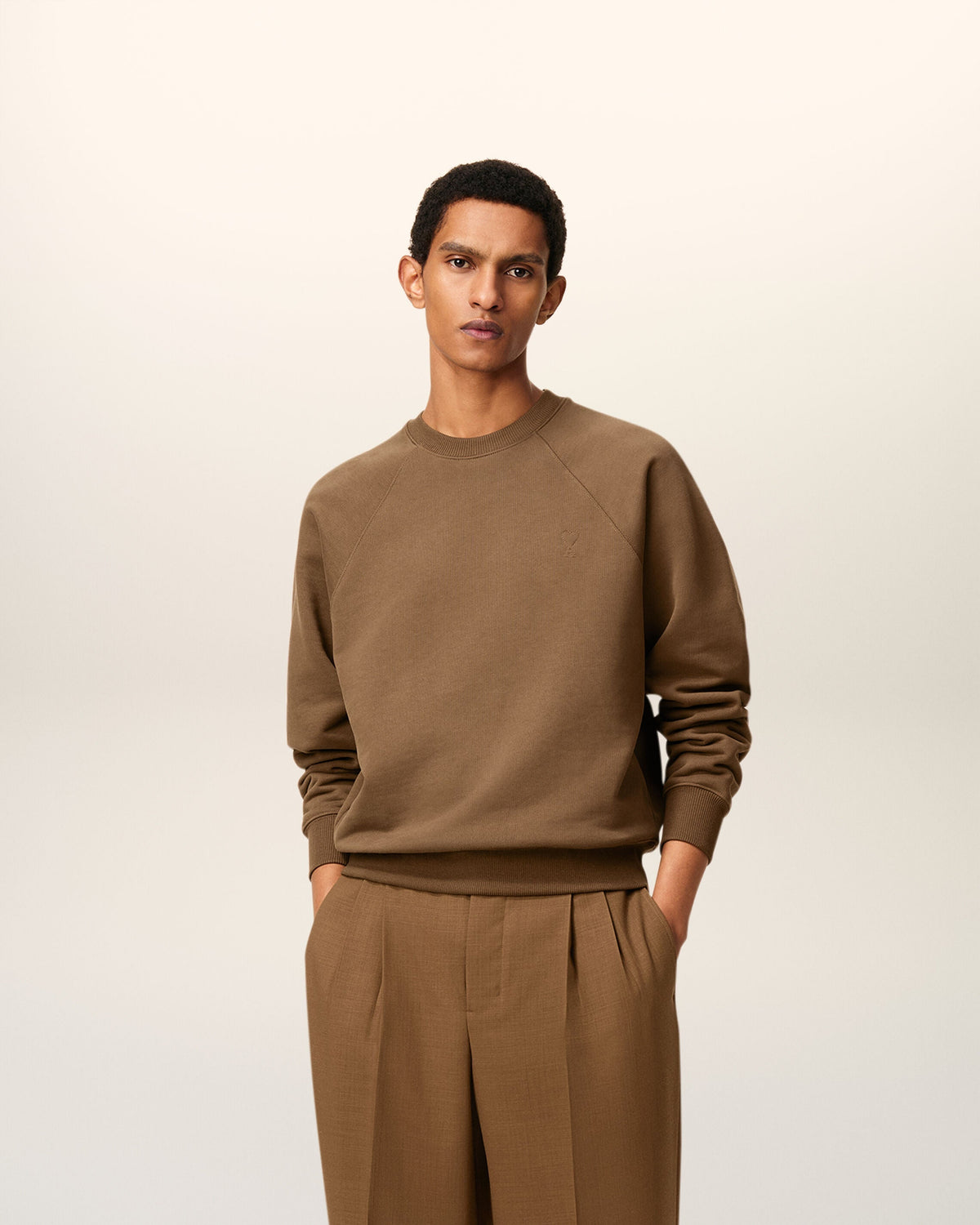 Sweatshirt Marron Ami De Coeur En Coton — NOISETTE