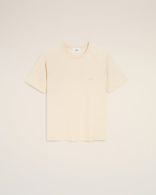 T-shirt Blanc Manches Courtes En Coton