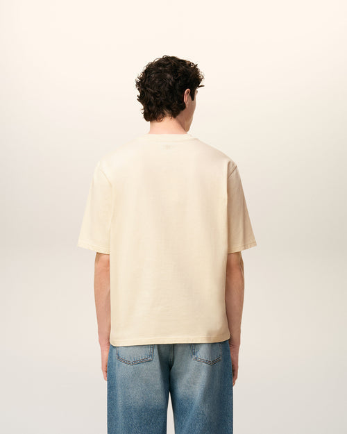 T-shirt Blanc Ami De Coeur En Coton — IVOIRE