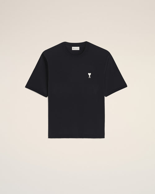 T-shirt noir Ami de Coeur et imprimé "Place des Victoires" au dos