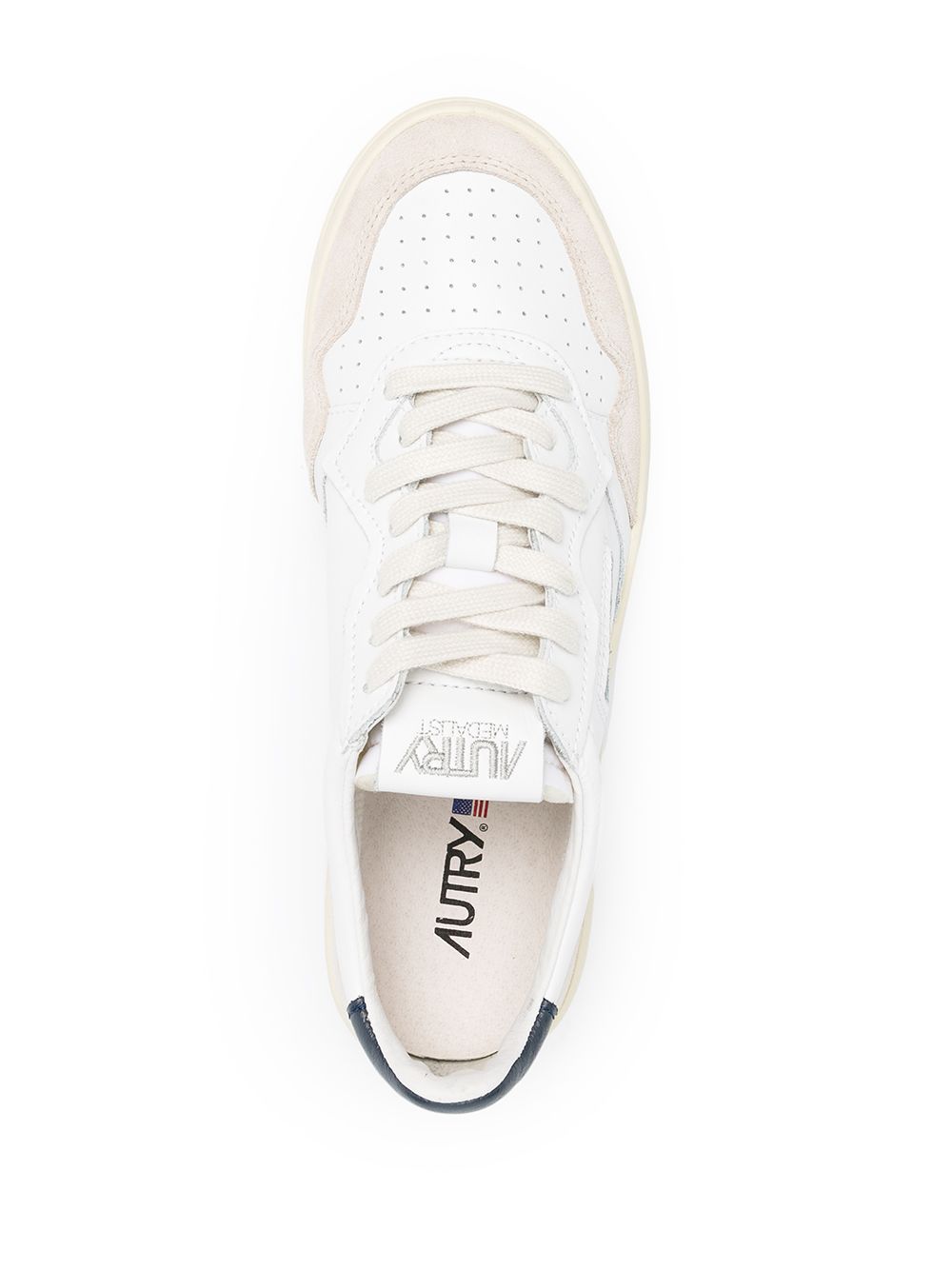 Autry - baskets à empiècements en daim blanc