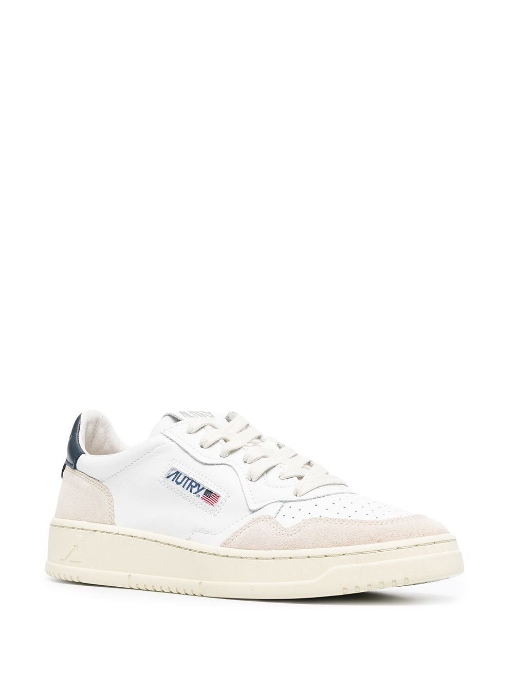 Autry - baskets à empiècements en daim blanc