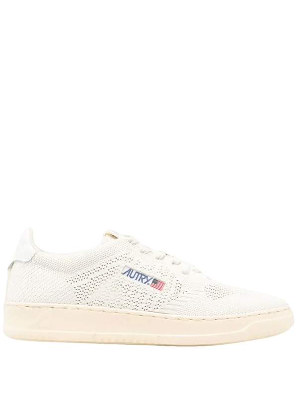 AUTRY - BASKETS MEDALIST EASEKNIT LOW EN TISSU PEARSORBET blanc - Lothaire