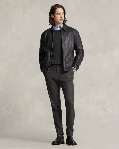 Veste en cuir — Brun bison