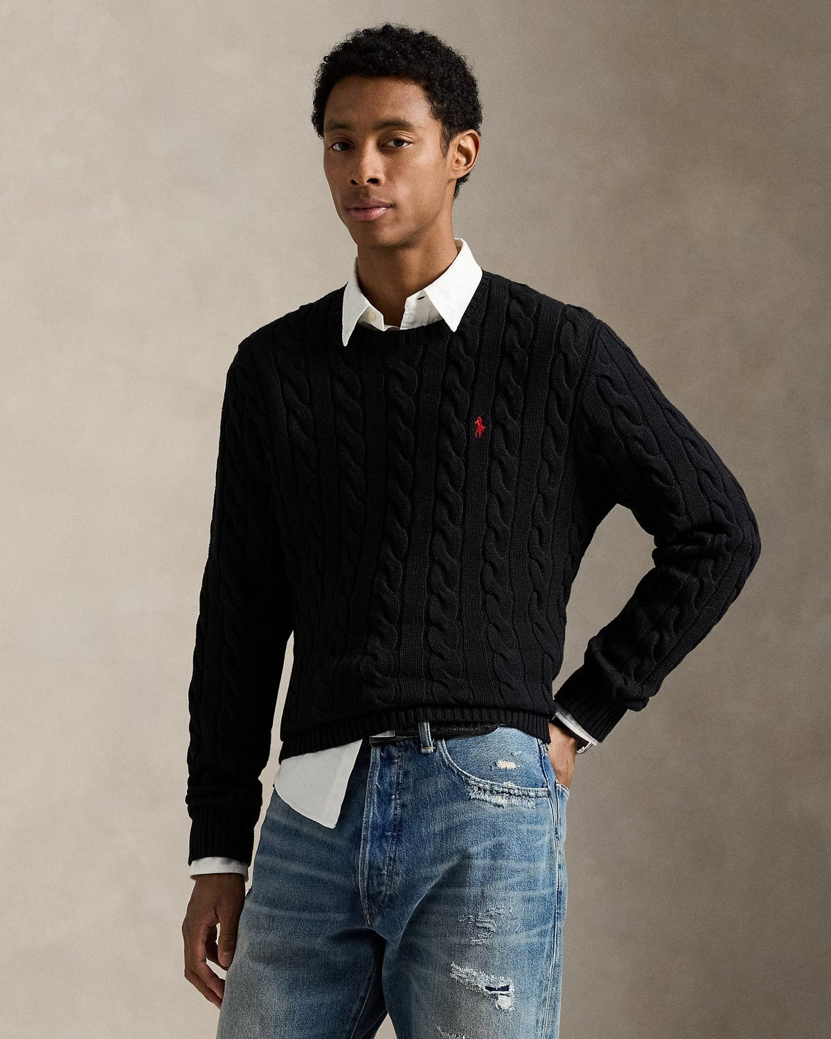 Pull en coton torsadé