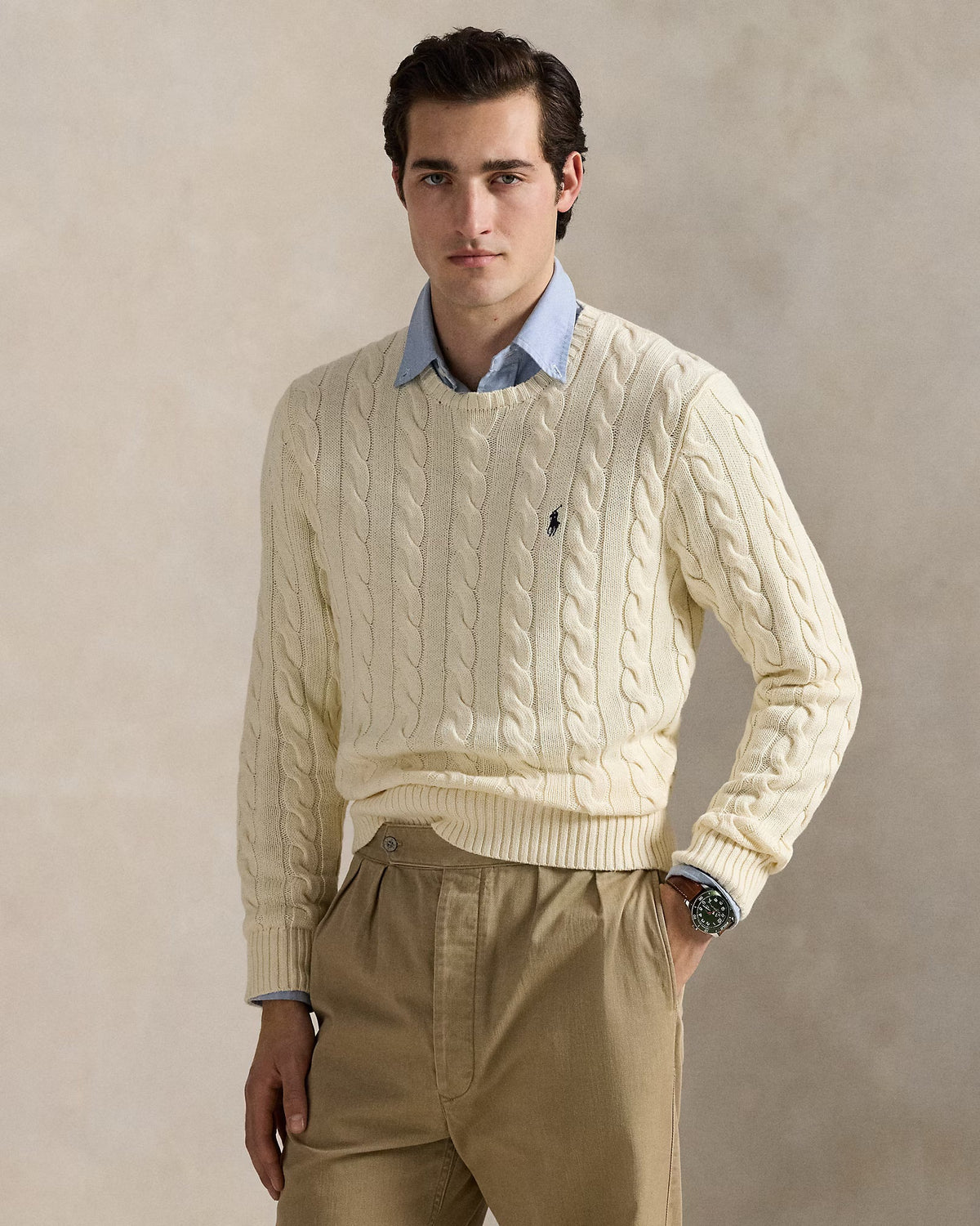 Pull en coton torsadé