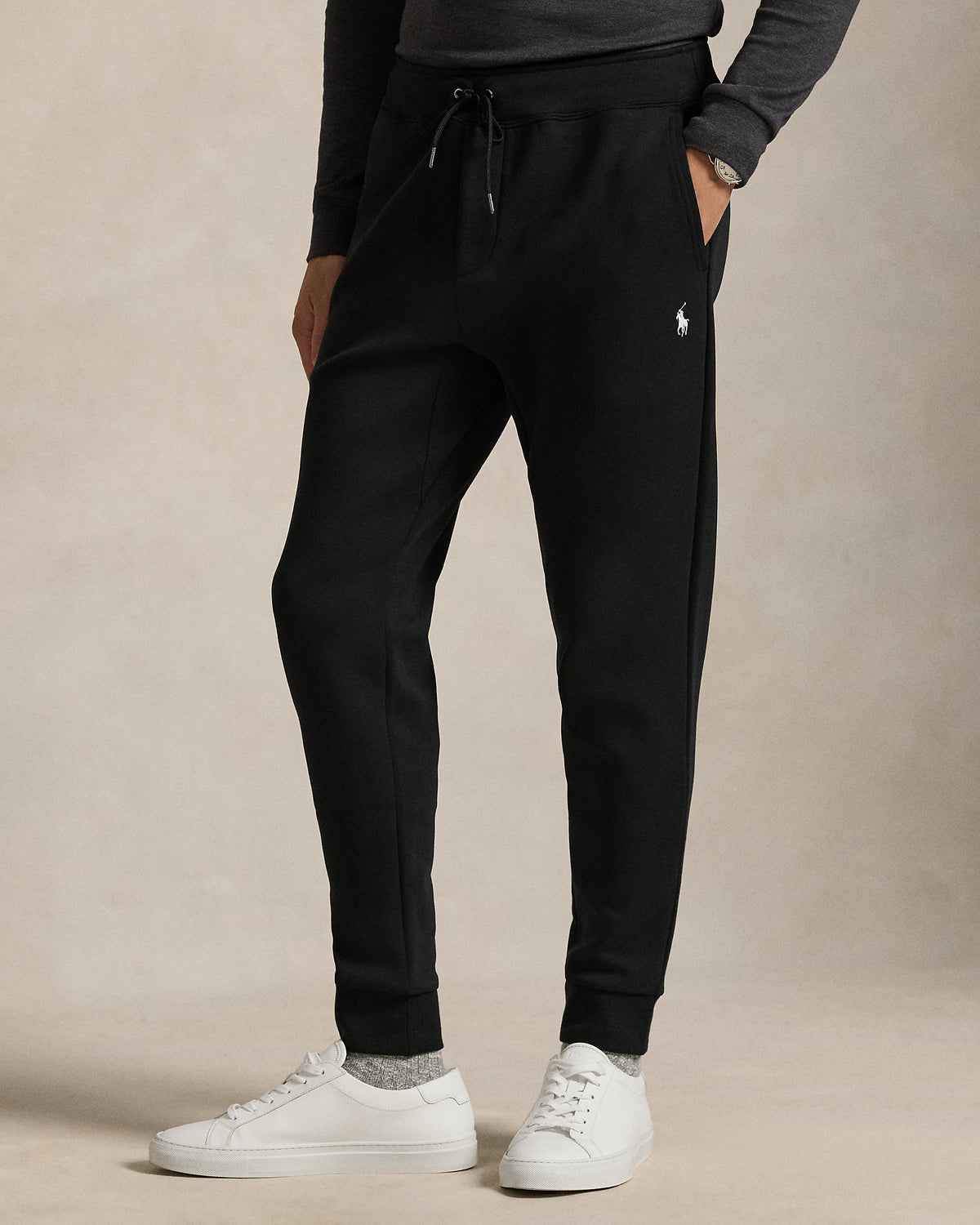Pantalon de jogging jersey double Noir