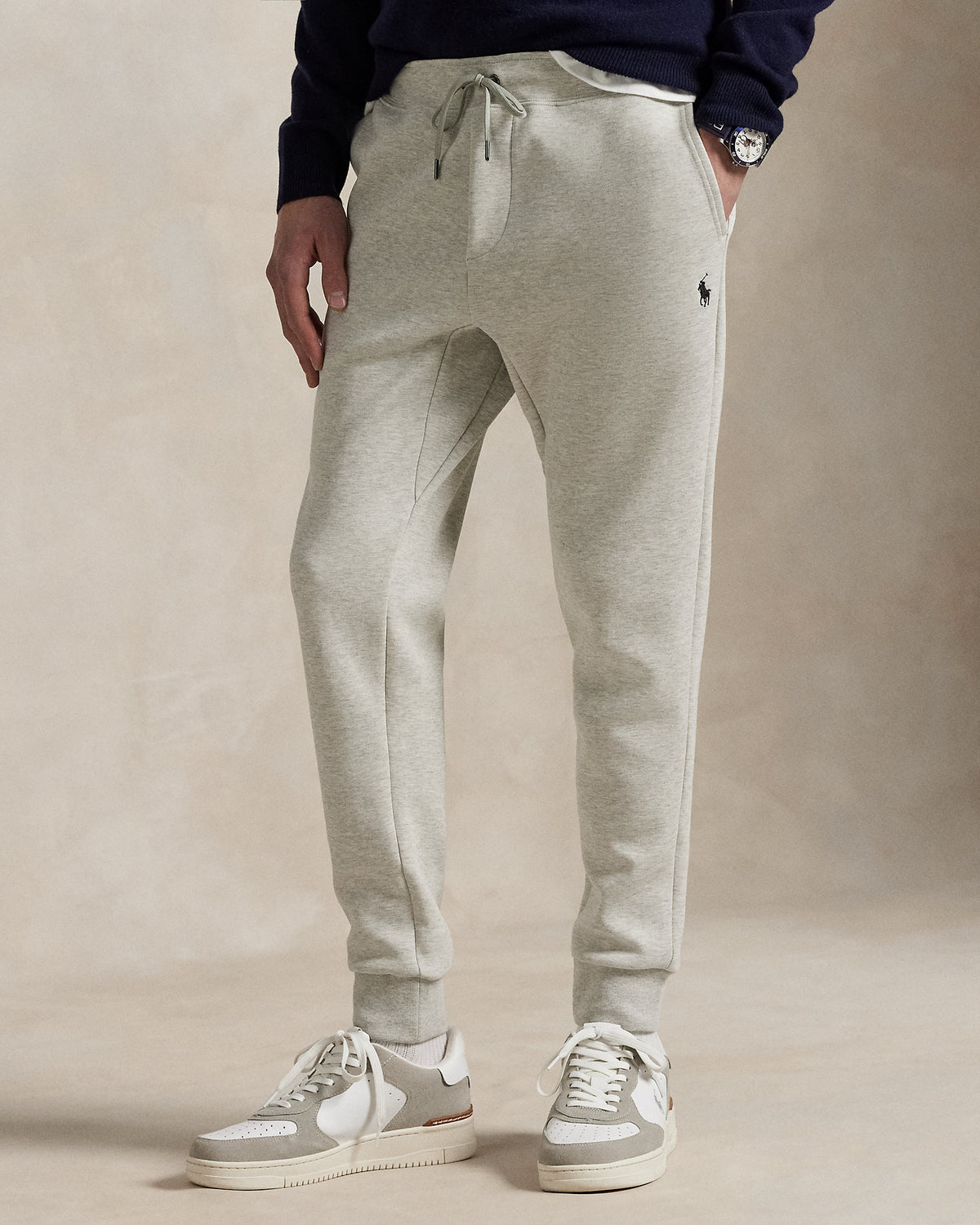 Pantalon de jogging jersey double Chiné sport clair