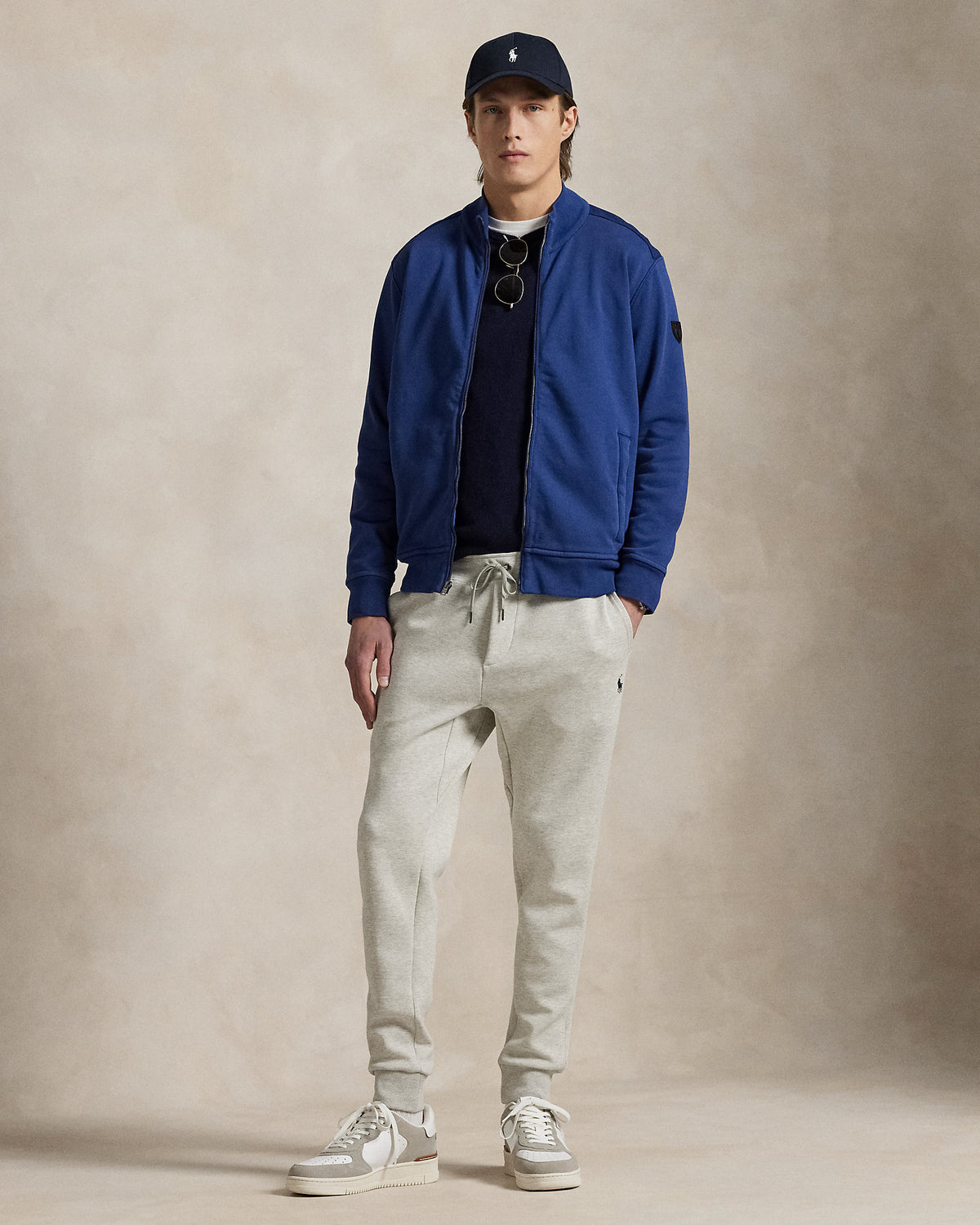 Pantalon de jogging jersey double Chiné sport clair
