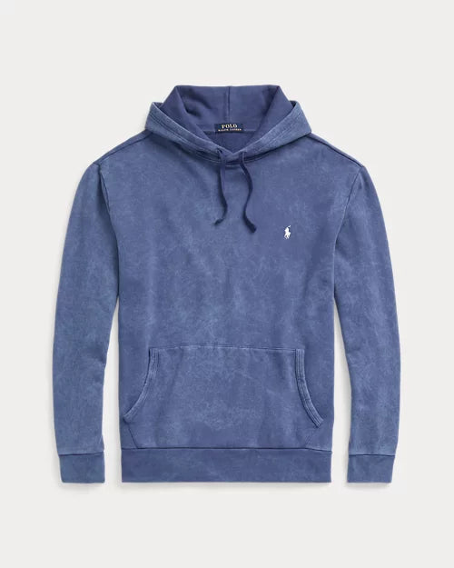 Sweat à capuche en molleton bouclé — Navy Grossy
