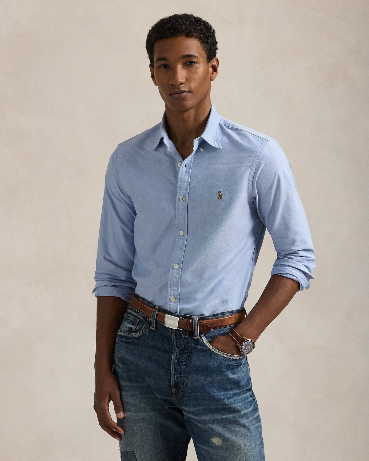 Chemise Oxford Slim Fit Bleu