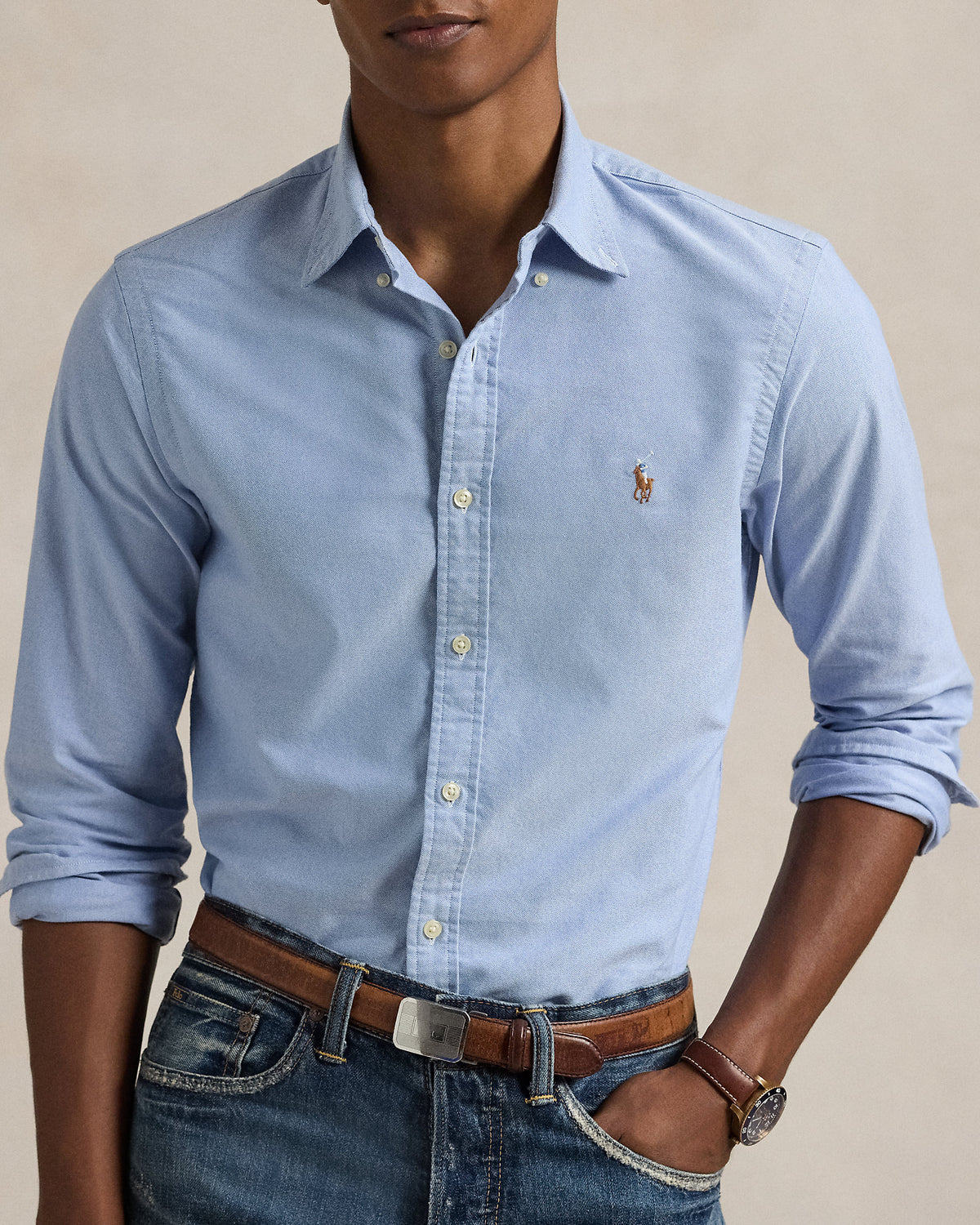 Chemise Oxford Slim Fit Bleu