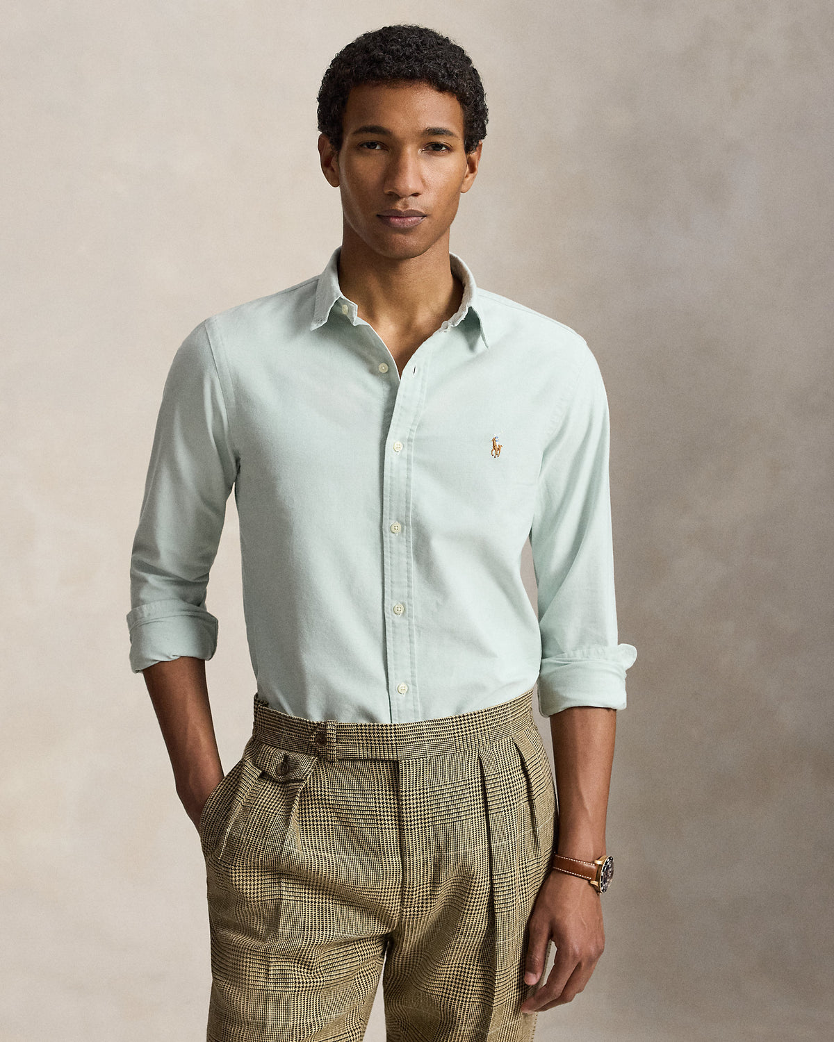 Chemise Oxford Slim Fit Menthe mystique