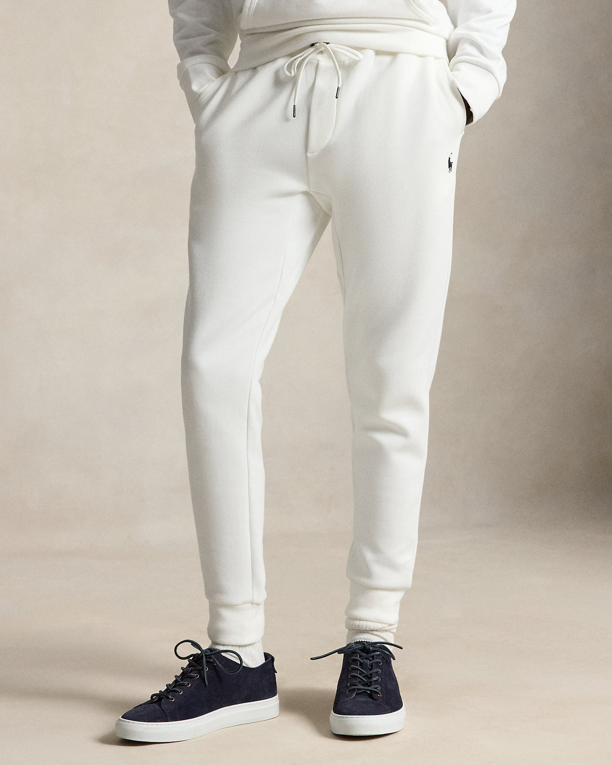 Pantalon de jogging jersey double Blanc
