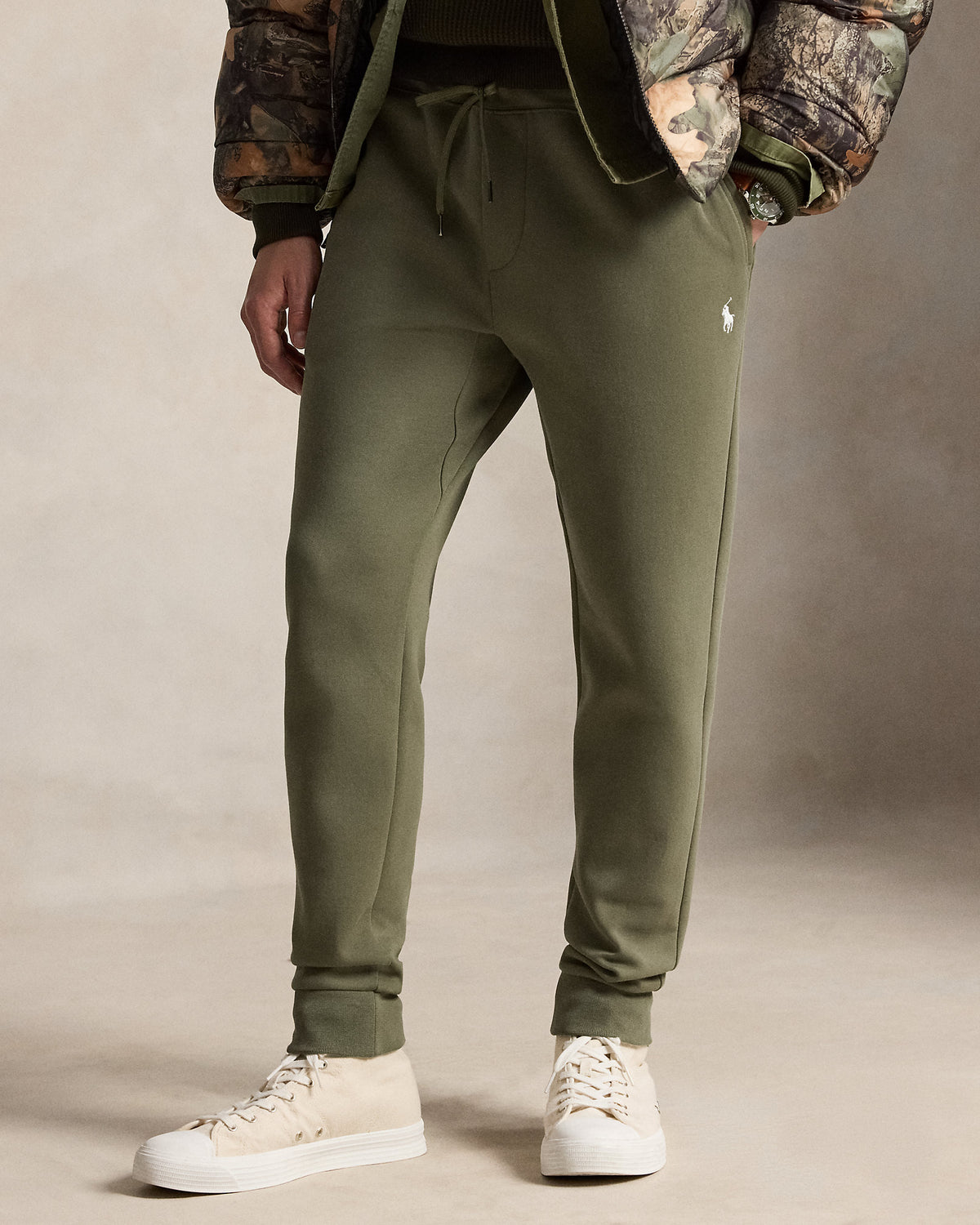 Pantalon de jogging jersey double Olive croisière