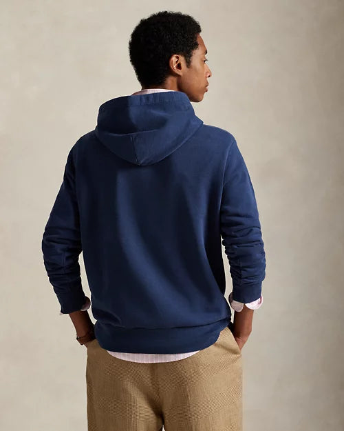 Sweat à capuche en molleton bouclé — Marine croisière