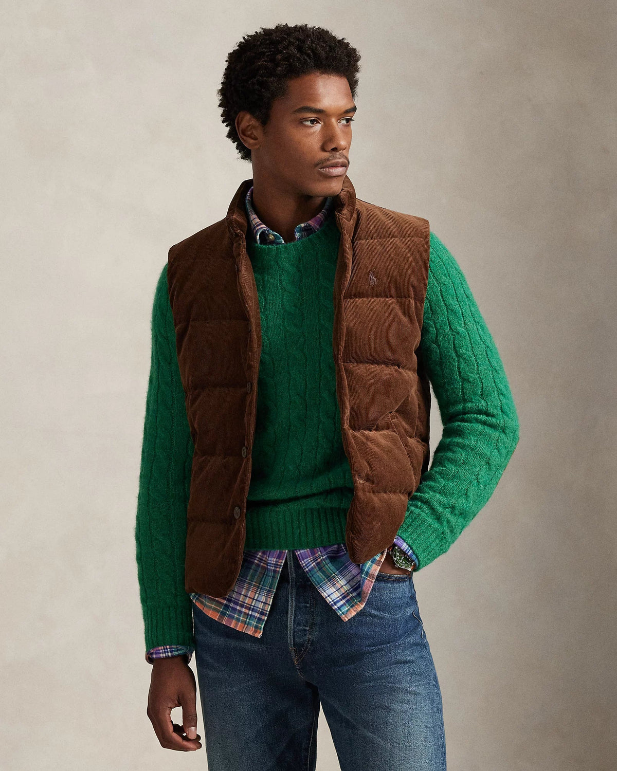 Le gilet Wynton en velours côtelé